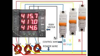 KWH METER WIRING DIAGRAM THREE PHASE KWH METER WIRING KWH METER WIRING WITH CT [upl. by Sherman679]