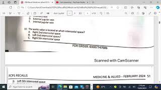 FEB RECALLS FCPS PART 1 MED AND SURGERY part A by Dr Qandeel [upl. by Lahpos742]