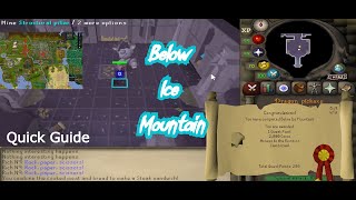 Below Ice Mountain OSRS QUICK GUIDE [upl. by Adnahsam]