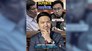 DUTERTE vs MANUEL LawyerExplains AttorNEIL [upl. by Airbma157]