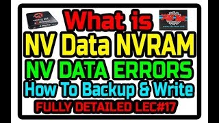 What Is NVRAM or NV Data  Lecture 17  Nv Data Read Backup Write In Android  Nv Data Errors Fix [upl. by Reh]