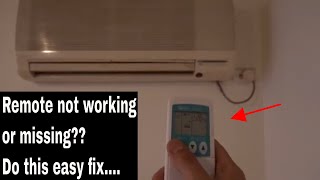 Air conditioner remote not working or missing Do this [upl. by Naig]