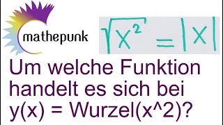 Um welche Funktion handelt es sich bei yx  Wurzelx2 [upl. by Anselmo]