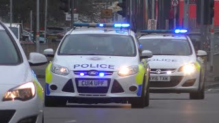 Northants Police cars responding URGENTLY in CONVOY [upl. by Louisa]