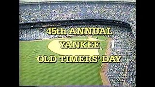 45th Yankee Old Timers Game 1991 [upl. by Karee539]