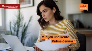 OnlineSeminar  Minijob und Rente [upl. by Aihselef]