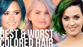 Best amp Worst Weird Colored Celeb Hair Styles [upl. by Reeva]