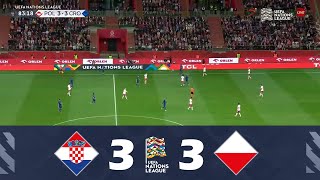 Hrvatska protiv Poljske 33  UEFA Liga nacija 202425  Vrhunci utakmice [upl. by Carolina]