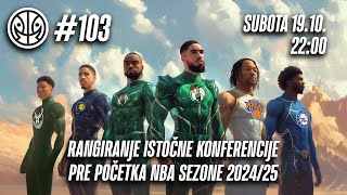 1 na 1 No103  RANGIRANJE ISTOČNE KONFERENCIJE PRE POČETKA NBA 20242025 SEZONE [upl. by Nawaj291]