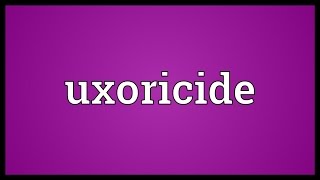 Uxoricide Meaning [upl. by Anippesuig654]