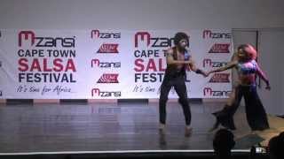 SalsAlianza Terry and Cecile perform a Salsa Routine at the Cape Town Salsa Festival 2014 [upl. by Oiratnom211]