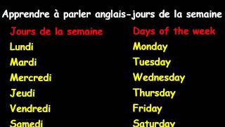 Apprendre à prononcer les jours de la semaine en anglais [upl. by Ttemme]