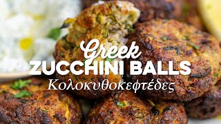 Greek Zucchini Balls Kolokithokeftedes [upl. by Adyam]