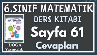 6Sınıf Matematik Kitabı Sayfa 61 Cevapları  Doğa Yayınları [upl. by Sabine]