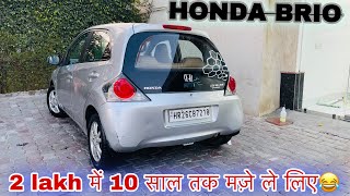 Honda brio review in hindi ✅ 2 lakh में इतना कुछ 😱🔥  it’s me bayant [upl. by Enohpets]