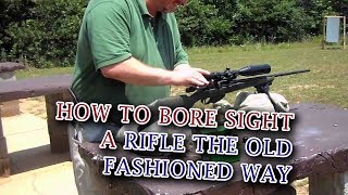 How to Bore Sight a Rifle the Old Fashioned Way [upl. by Sivra]