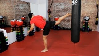 How to Do a Back Kick  Kickboxing Lessons [upl. by Soll]