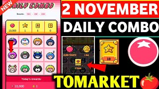 🍅Tomarket Airdrop Combo 2 November  Tomarket Daily Combo Today  Tomarket Secret Combo Today [upl. by Balkin450]