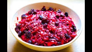 Einfacher Rote Bete Salat mit Cranberrys und Karotten  Vegan amp Gesund  Olga Kocht [upl. by Oniram]