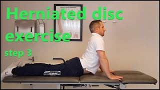 Herniated Disc Exercise for the Lower Back step 3  Mckenzie method [upl. by Liban]