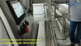 Automatic Folding And Rewinding Production Line  Non Woven Fabrics Roll Goods Processing Equipment [upl. by Mcnamee557]