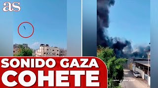 Así SUENAN COHETES que caen en GAZA  Espeluznante  Guerra Israel Palestina [upl. by Cirenoj]