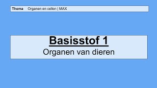 VMBO HAVO 1  Organen en cellen  1 Organen van dieren  8e editie  MAX [upl. by Persas]