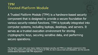 TPM  Trusted Platform Module [upl. by Derdle]