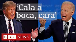 Cala a boca cara Trump e Biden fazem debate caótico [upl. by Serrell]