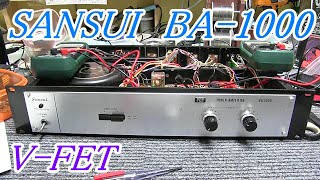 SANSUI BA1000をメンテナンス 49年前の製品 パワーアンプ PowerAmplifier オーディオ サンスイ 山水 SANSUI BA1000 [upl. by Anaimad81]