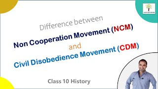 Difference Between Non Cooperation Movement and Civil Disobedience Movement  Class 10 SSt [upl. by Traver329]