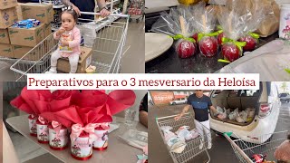 PREPARATIVOS PARA O 3 MESVERSARIO DA HELOÍSA  BRANCA DE NEVE 🍎 [upl. by Onavlis]