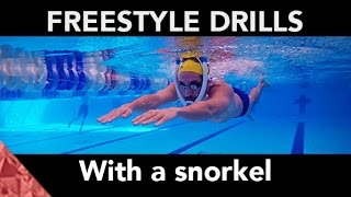 How to swim freestyle faster Drills with snorkel [upl. by Gershom966]