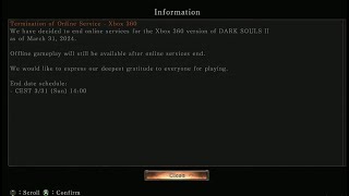 Dark Souls II Xbox 360  Playing Before Server Shutdown [upl. by Bullen]