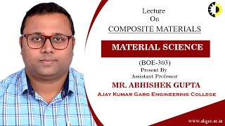 Composite Materials Material Science Lecture 05 By Mr Abhishek Gupta AKGEC [upl. by Cj]