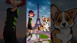 Miraculous Characters as Dog  miraculous ladybug shorts [upl. by Afirahs]