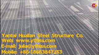 Walkway steel grating installation  chemical plant project [upl. by Engeddi]