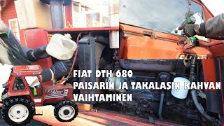 FIAT 680 DTH paisuntasäiliön ja takalasin kahvan uusiminen [upl. by Ahsiem]