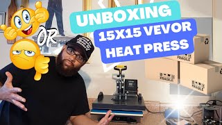 Vevor 6 in 1 Heat Press Review 15 x 15 Unboxing Assembling Set Up How to Use Vevor Heat Press [upl. by Strawn300]