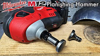 Shaping Sheet Metal with a Mikwaukee m12 palm nailer [upl. by Akima184]