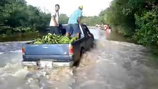 Sarteneja Road Flooding Belize [upl. by Omrellug]