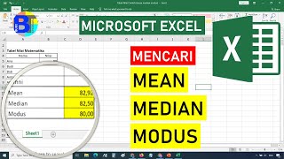 Cara Menghitung Mean Median dan Modus di Excel  Belajar Excel [upl. by Lenehc]