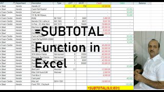 How To Use The Subtotal Feature And Subtotal Function In Excel [upl. by Poore688]