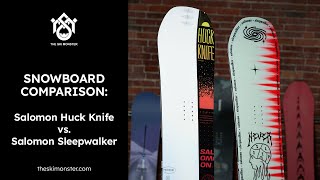 Snowboard Comparison Salomon Huck Knife vs Salomon Sleepwalker [upl. by Dnalwor275]