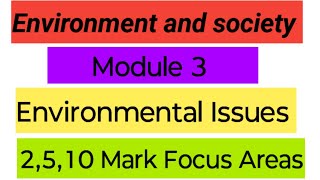 Environment and societymodule 32510 mark Focus Areas easyguideinbasociology [upl. by Meghan]