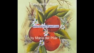 Naranjas One stroke How to paint oranges Comment peindre lorangeArancione [upl. by Timoteo]