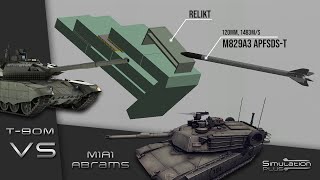 M1A1 Abrams VS T90M  Armour Piercing Simulation [upl. by Popper]