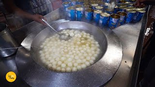 Ultimate Huge Rasgulla Making At Mega Factory Crave Eatables l Gujarat Street Food [upl. by Assirok]