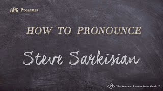 How to Pronounce Steve Sarkisian Real Life Examples [upl. by Isolda425]