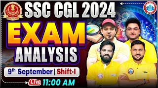 SSC CGL Analysis 2024  SSC CGL Question Paper 2024  9 Sep 1st Shift Exam  SSC CGL Paper Solution [upl. by Leruj]